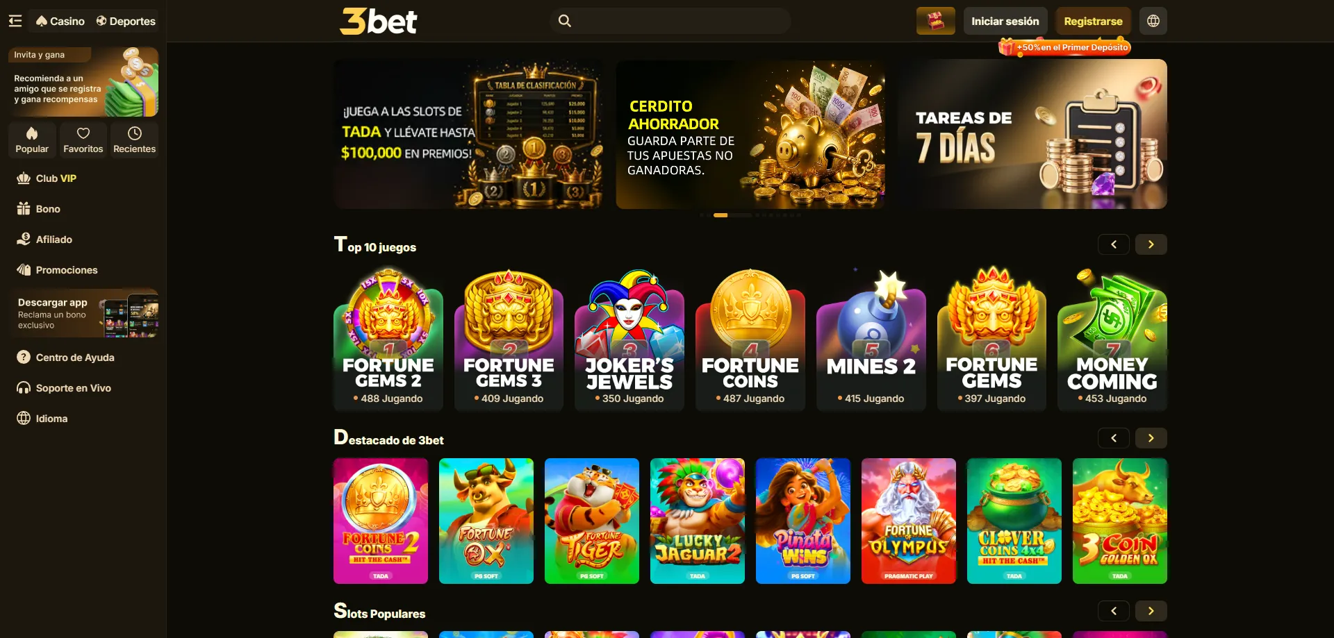 Aplicación móvil de 3bet Casino para iOS y Android