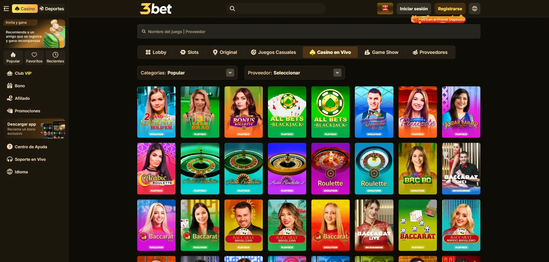 3bet Casino plataforma confiable de casino y apuestas en línea